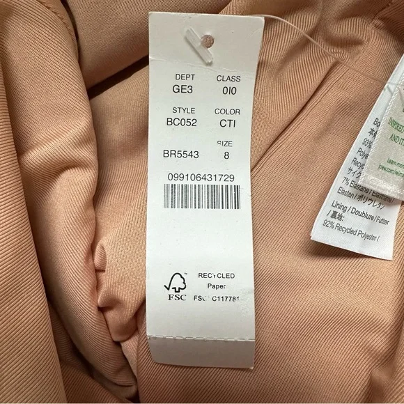 J.Crew One Piece Textured Swimsuit Rust NWT Size 8 - Picture 6 of 7